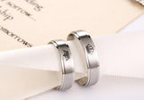 "His Queen" and "Her King" Couples Ring / TITANIUM SILVER