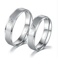 "His Queen" and "Her King" Couples Ring / TITANIUM SILVER