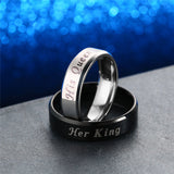 "His Queen & Her King" Couples Ring