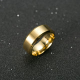 Men's Luxury Titanium Ring / Black-Silver-Gold