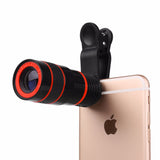 8X Zoom Smart Phone Telephoto Camera Lens / Special Design Clip for iPhone Samsung HTC Smart Phones