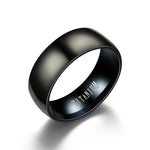Titanium Men's Ring -Matte Black