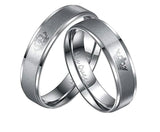 "His Queen" and "Her King" Couples Ring / TITANIUM SILVER