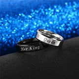 "His Queen & Her King" Couples Ring