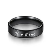 "His Queen & Her King" Couples Ring