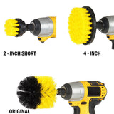 Power Drill Scrubber Cleaning Brush -3pc / for Bathroom Surfaces Tub Shower Tile Grout Etc