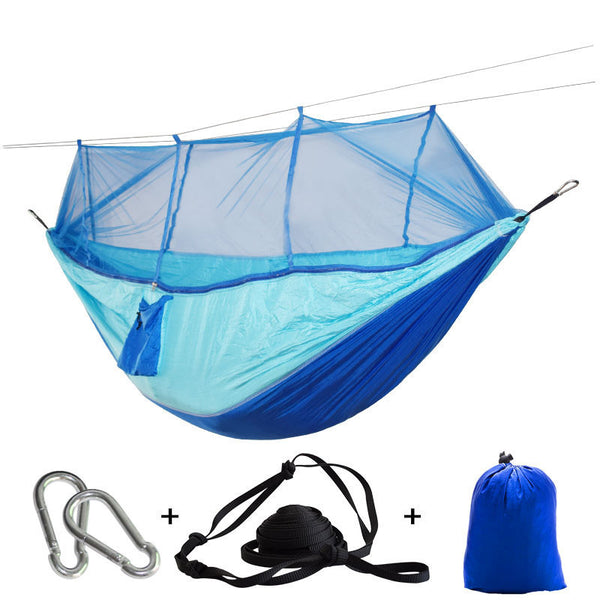 Mosquito Net Travel Hammock Tent W/ Adjustable Straps And Carabiners