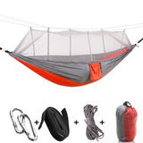 Mosquito Net Travel Hammock Tent W/ Adjustable Straps And Carabiners