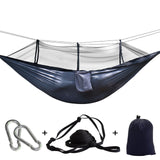 Mosquito Net Travel Hammock Tent W/ Adjustable Straps And Carabiners