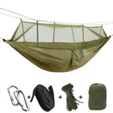 Mosquito Net Travel Hammock Tent W/ Adjustable Straps And Carabiners