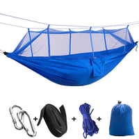 Mosquito Net Travel Hammock Tent W/ Adjustable Straps And Carabiners