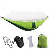 Mosquito Net Travel Hammock Tent W/ Adjustable Straps And Carabiners