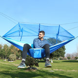 Mosquito Net Travel Hammock Tent W/ Adjustable Straps And Carabiners